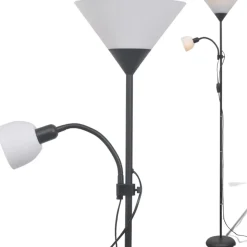 vidaXL Vloerlamp zwart