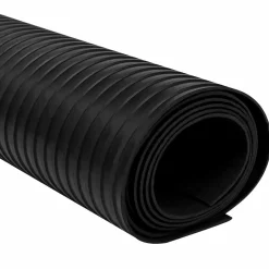 vidaXL Vloermat met brede rib Zwart 1 x 2 m Rubber