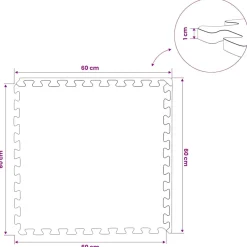 vidaXL Vloermatten 6 st 2,16 ㎡ EVA-schuim houtnerfprint