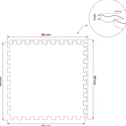 vidaXL Vloermatten 6 st Grijs 2,16 m² EVA Schuim