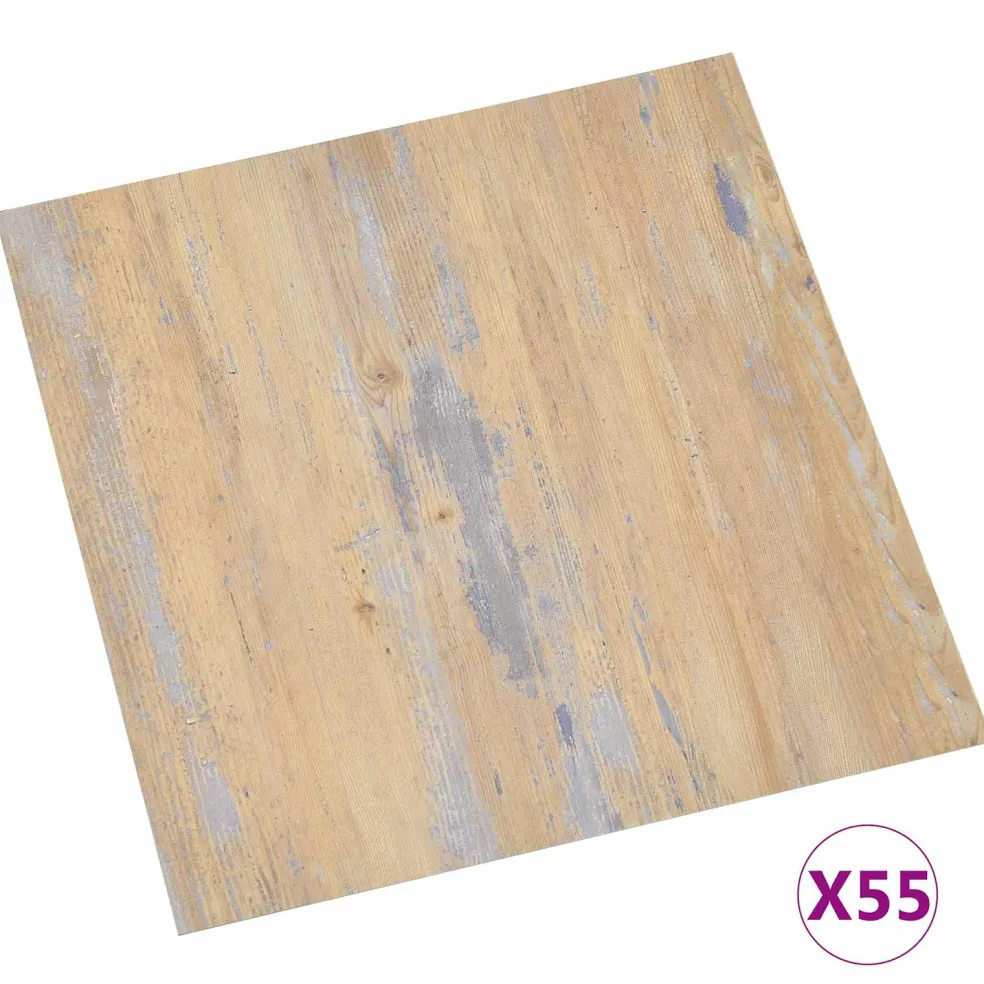 vidaXL Vloerplanken Bruin en Grijs 5,11 m² 55 st PVC