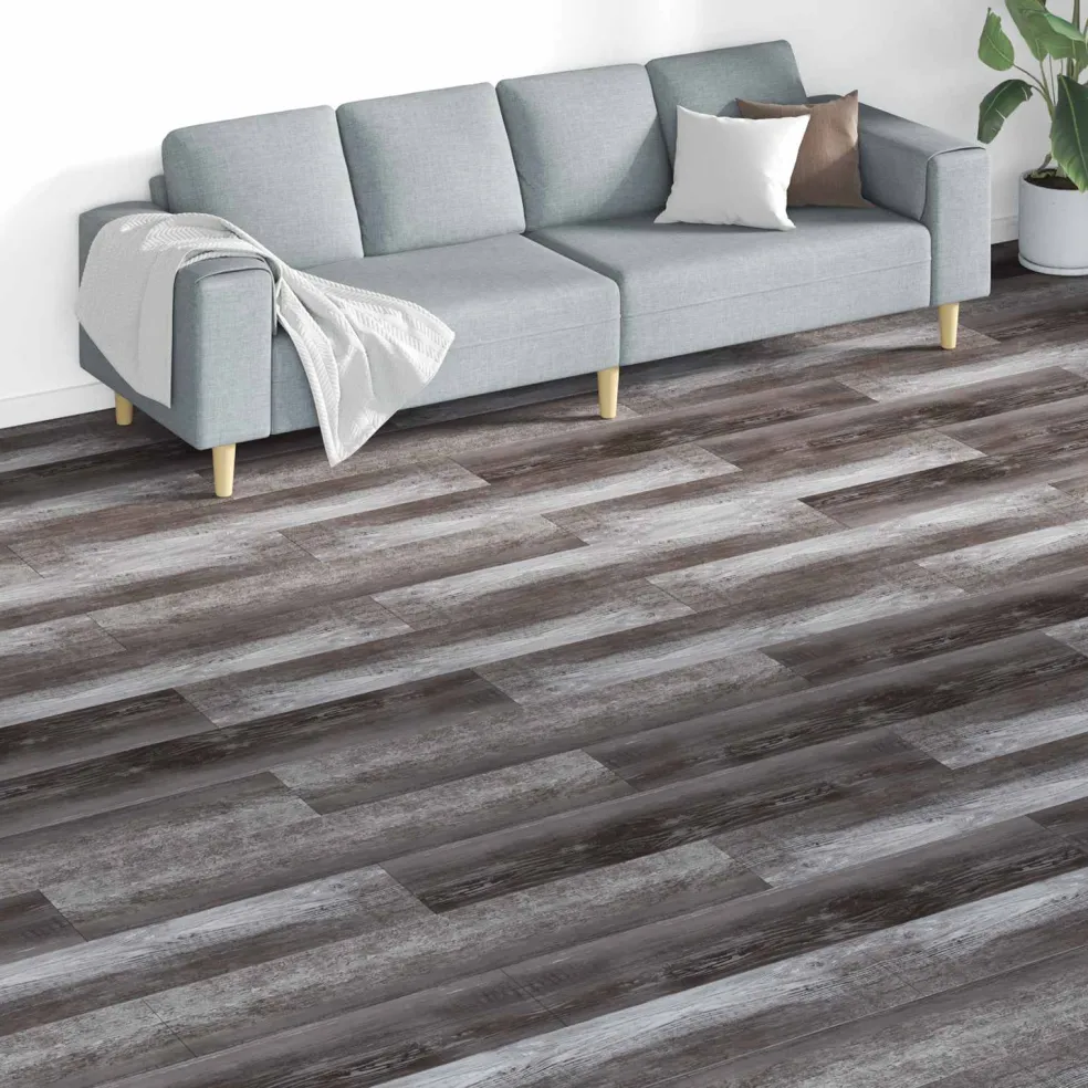 vidaXL Vloerplanken Bruin 5,26 m² 18 st PVC