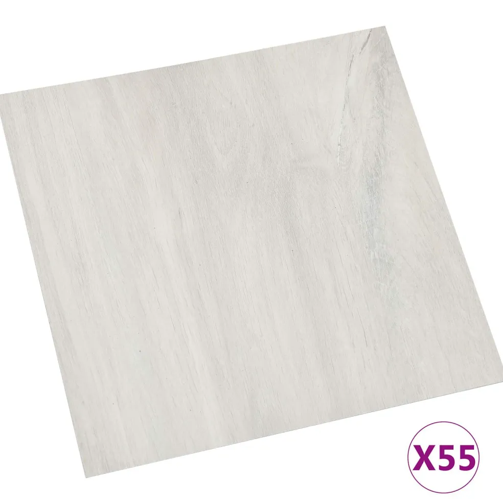 vidaXL Vloerplanken Crème 5,11 m² 55 st PVC