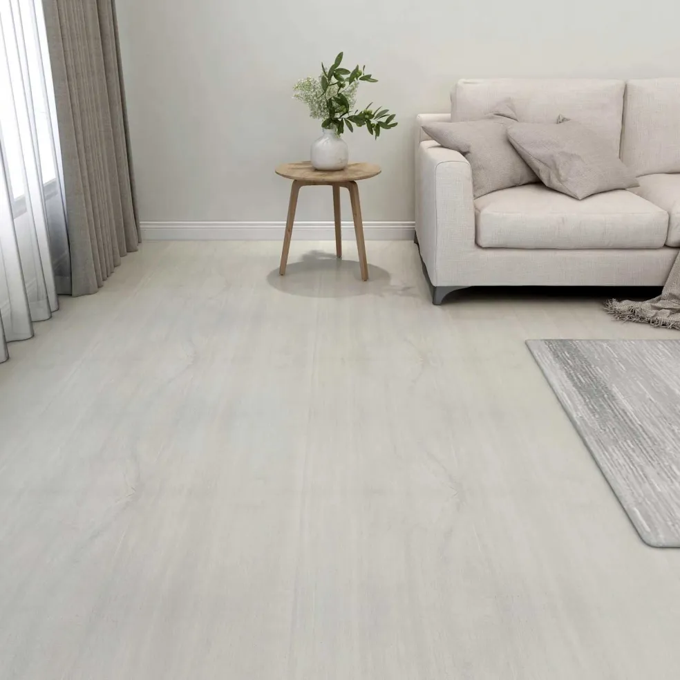 vidaXL Vloerplanken Crème 5,11 m² 55 st PVC