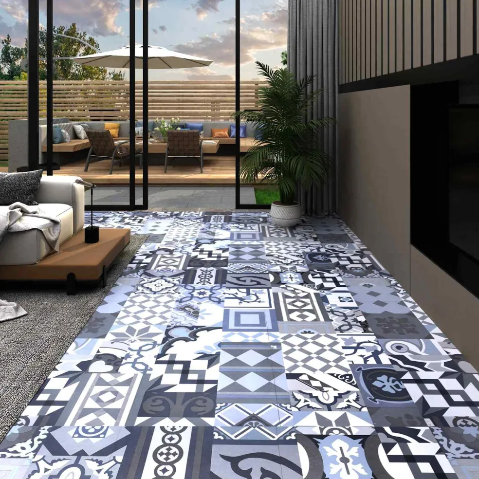 vidaXL Vloerplanken Gekleurd patroon 5,11 m² 55 st PVC