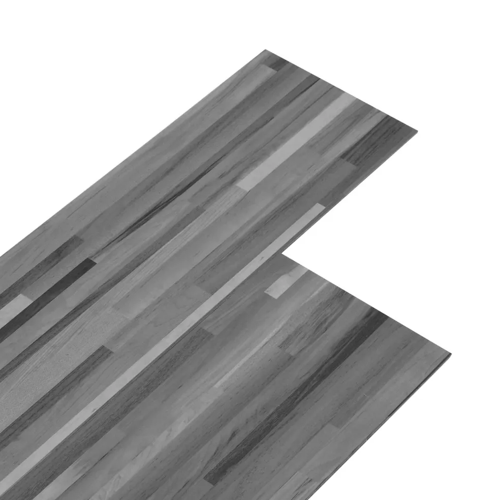 vidaXL Vloerplanken Gestreept Grijs 5,02 m² 36 st PVC