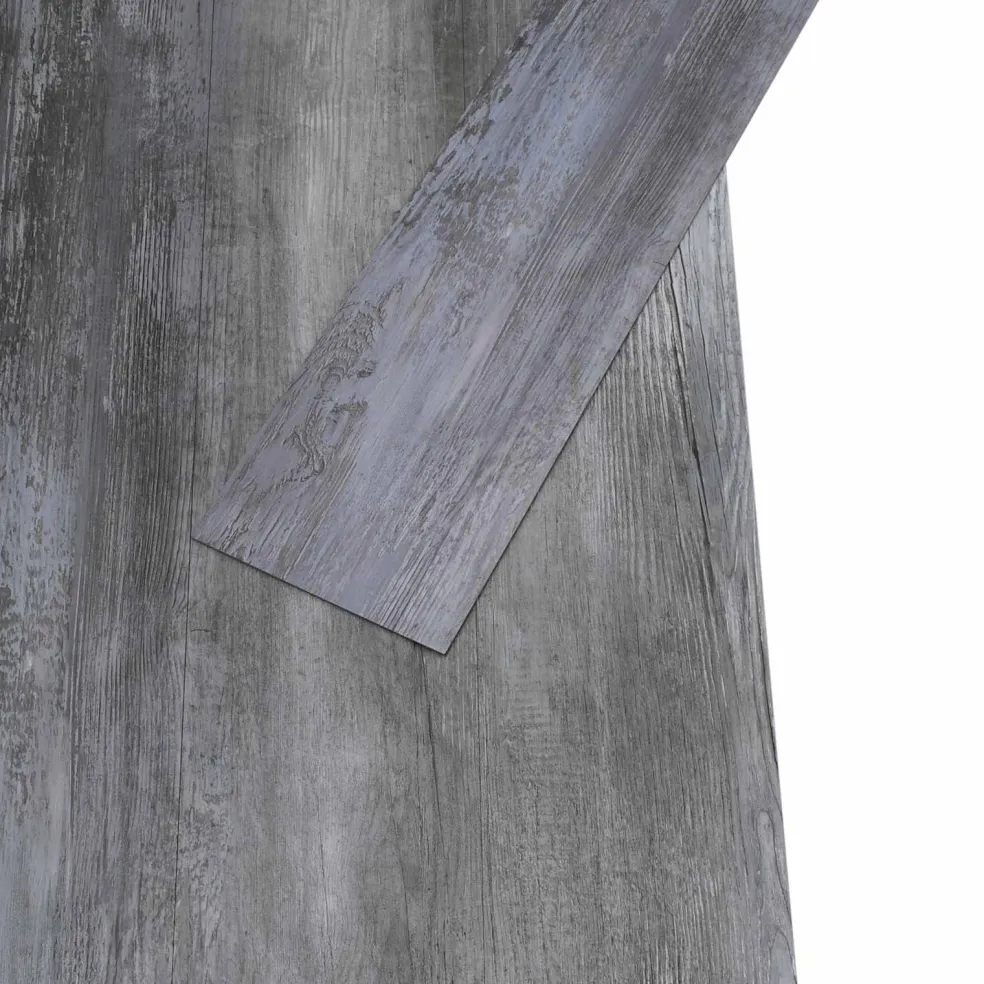 vidaXL Vloerplanken Glanzend Grijs 5,02 m² 36 st PVC