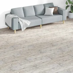 vidaXL Vloerplanken Grijs 5,26 m² 18 st PVC