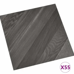 vidaXL Vloerplanken Grijs 5,11 m² 55 st PVC