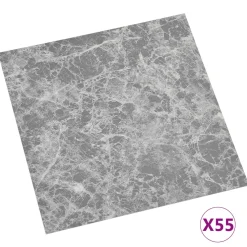 vidaXL Vloerplanken Grijs 5,11 m² 55 st PVC