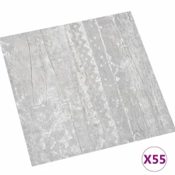 vidaXL Vloerplanken Lichtgrijs en wit. 5,11 m² 55 st PVC