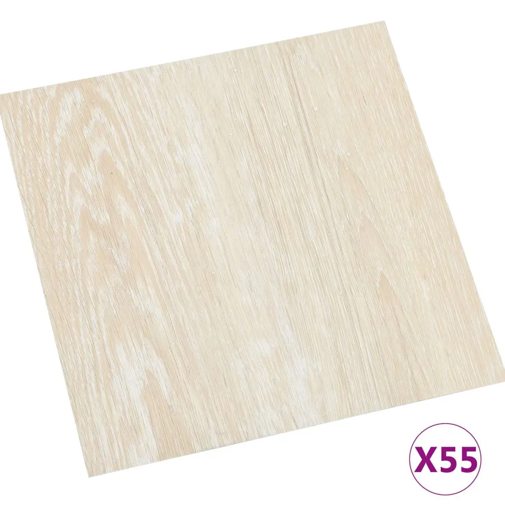 vidaXL Vloerplanken Wit en Beige 5,11 m² 55 st PVC