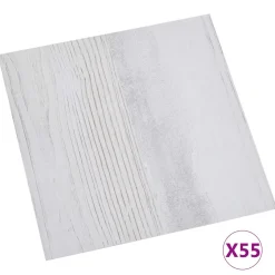 vidaXL Vloerplanken Wit en Lichtgrijs 5,11 m² 55 st PVC