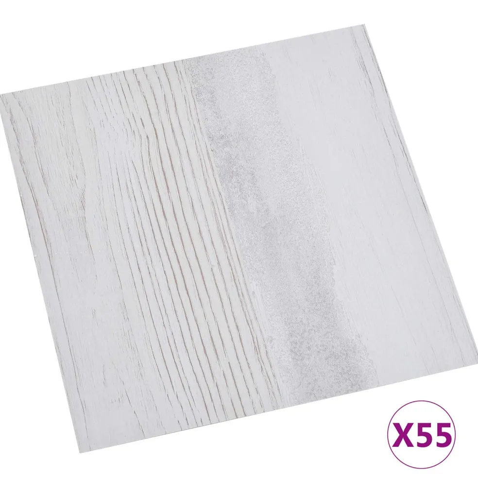vidaXL Vloerplanken Wit en Lichtgrijs 5,11 m² 55 st PVC