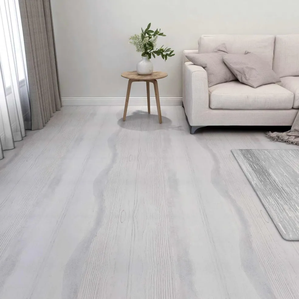 vidaXL Vloerplanken Wit en Lichtgrijs 5,11 m² 55 st PVC