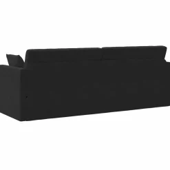 vidaXL Vloerslaapbank Zwart 213 x 70 x 77 cm Fluweel