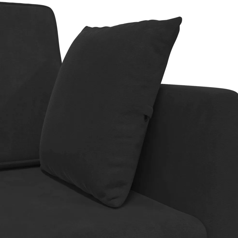 vidaXL Vloerslaapbank Zwart 213 x 70 x 77 cm Fluweel