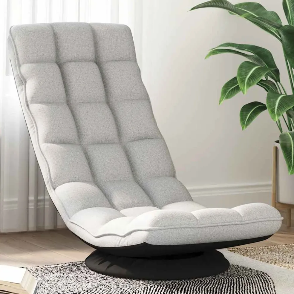vidaXL Vloerstoel draaibaar 70x51x79 cm stof wolkengrijs