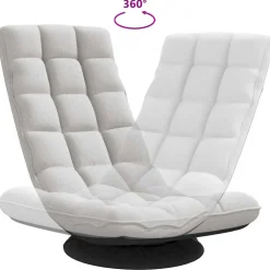 vidaXL Vloerstoel draaibaar 70x51x79 cm stof wolkengrijs