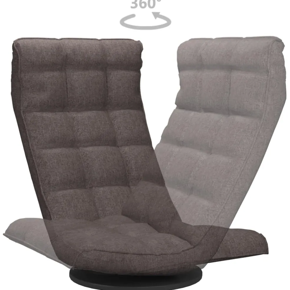 vidaXL Vloerstoel draaibaar stof taupe