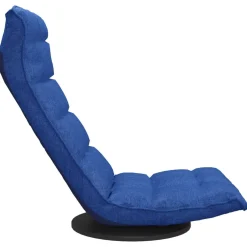 vidaXL Vloerstoel draaibaar stof blauw