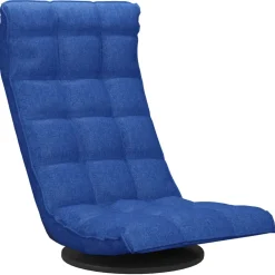 vidaXL Vloerstoel draaibaar stof blauw
