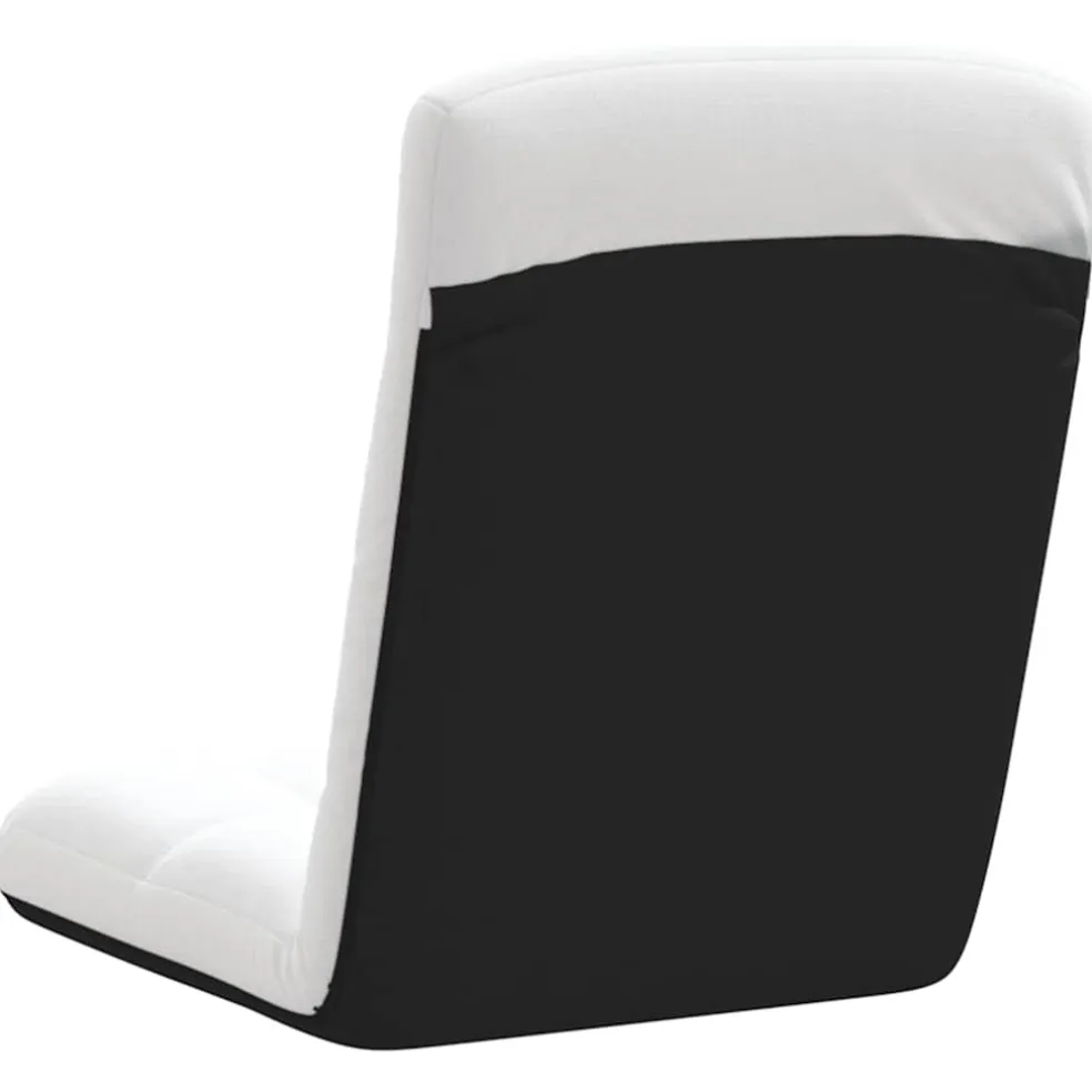 vidaXL Vloerstoel inklapbaar 71x51x62 cm stof wit