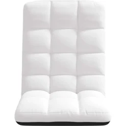 vidaXL Vloerstoel inklapbaar 71x51x62 cm stof wit