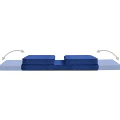 vidaXL Vloerstoel inklapbaar stof blauw