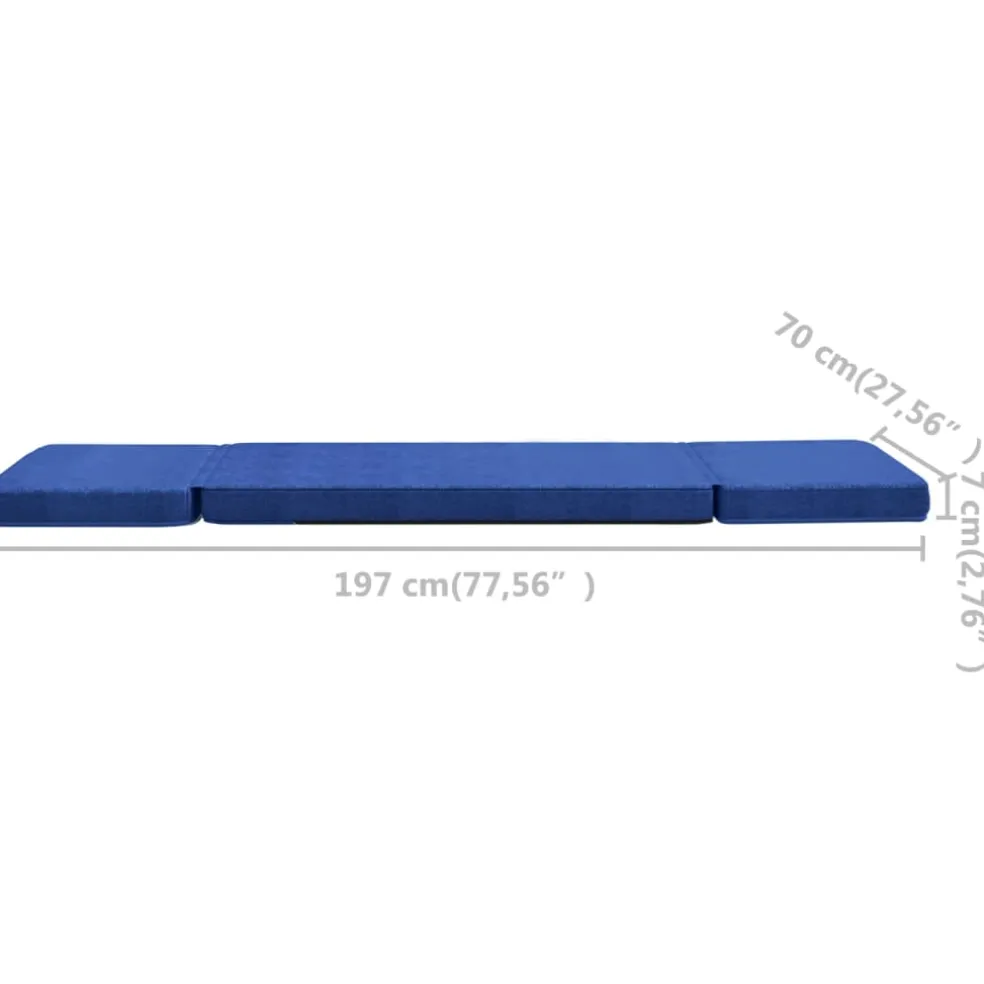 vidaXL Vloerstoel inklapbaar stof blauw