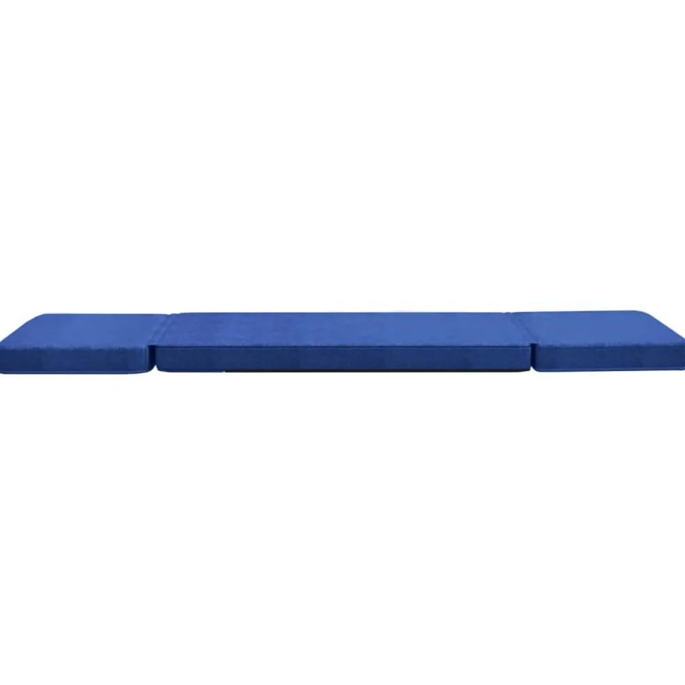 vidaXL Vloerstoel inklapbaar stof blauw