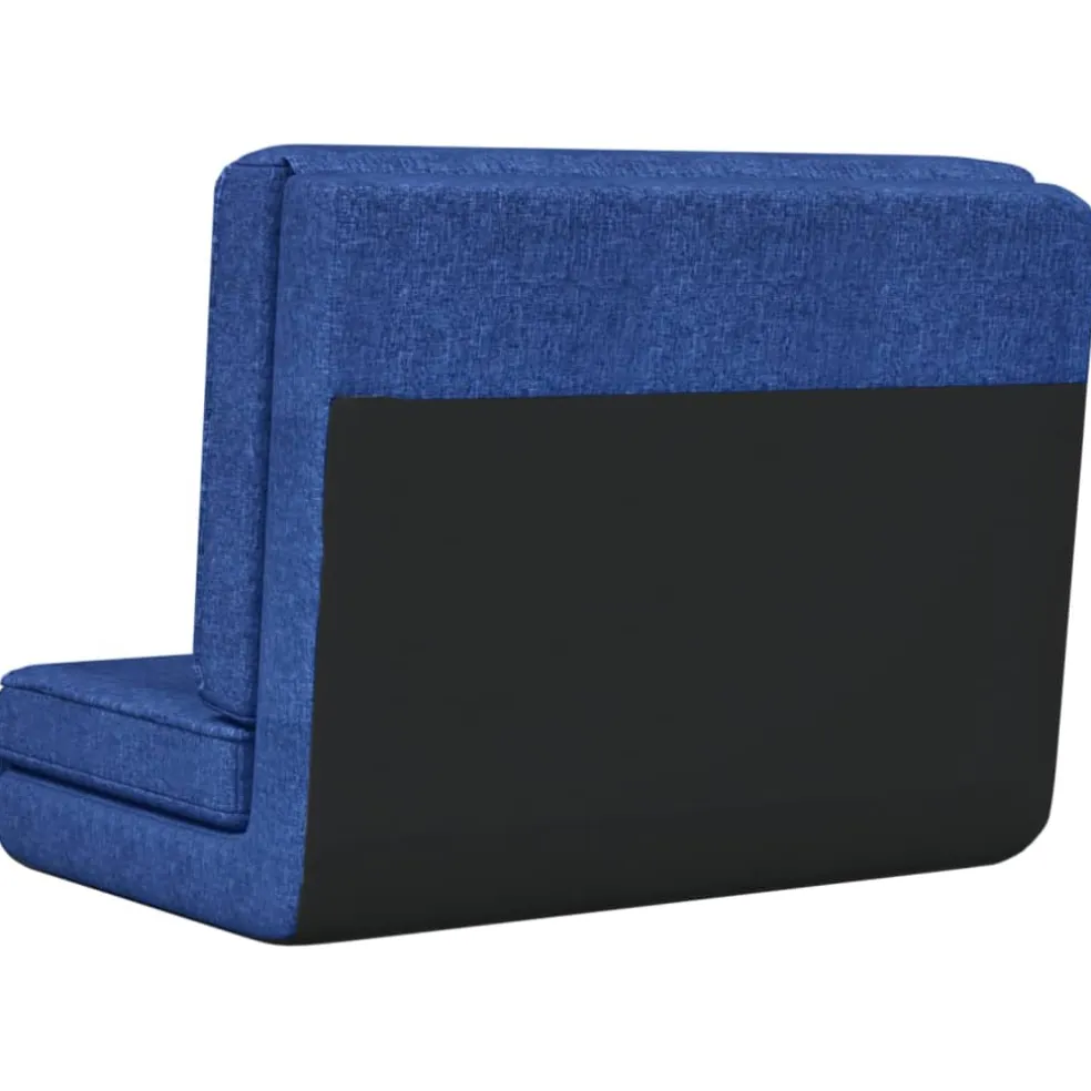 vidaXL Vloerstoel inklapbaar stof blauw