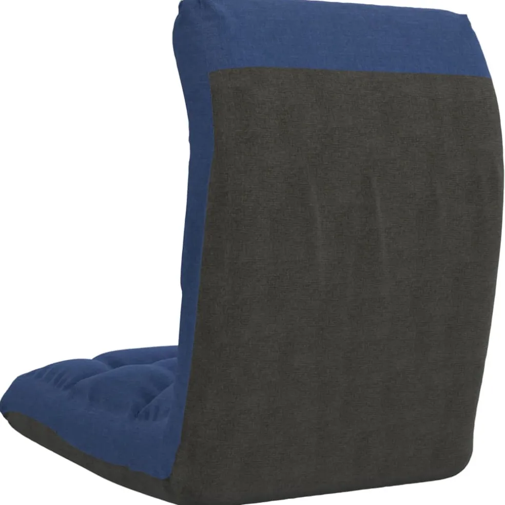 vidaXL Vloerstoel inklapbaar stof blauw