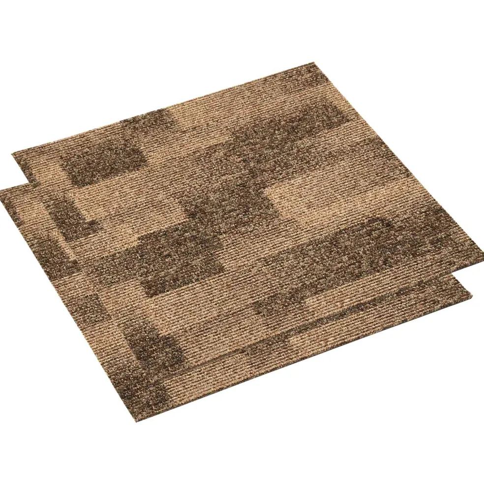 vidaXL Vloertapijt 20 st Bruin 50 x 50 cm PP Laagpolig