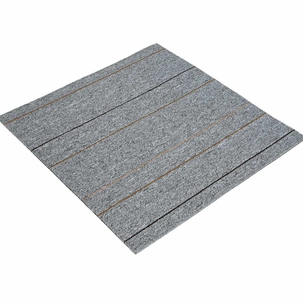 vidaXL Vloertegel Lichtgrijs met Streep 50 x 50 cm 4 st PP en Bitumen