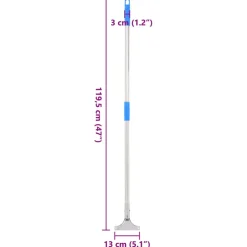 vidaXL Vloerwisserhandgrepen 5 st 119,5 cm staal en kunststof