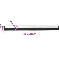 vidaXL Vloerwisserkop 45,5x2x5 cm staal en rubber
