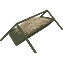 vidaXL Voederbak voor vee Olijfgroen 111 x 76 x 38 cm 10 kg