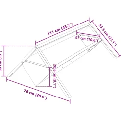 vidaXL Voederbak voor vee Olijfgroen 111 x 76 x 38 cm 10 kg