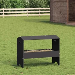 vidaXL Voederbak voor vee Zwart 79 x 35 x 62 cm 15 kg