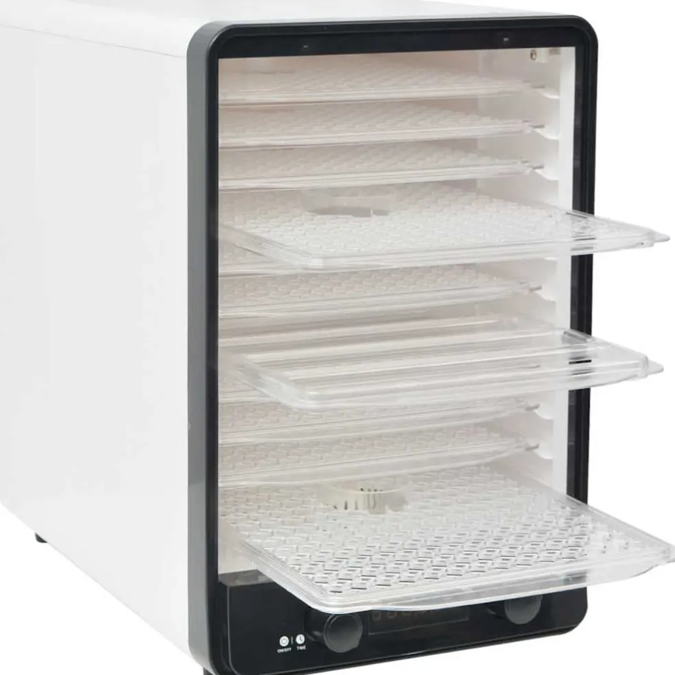 vidaXL Voedseldroger met 10 lades 550 W wit