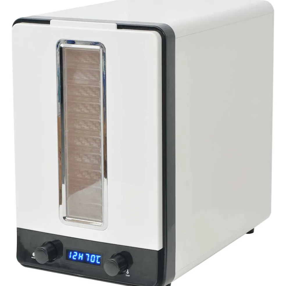 vidaXL Voedseldroger met 10 lades 550 W wit