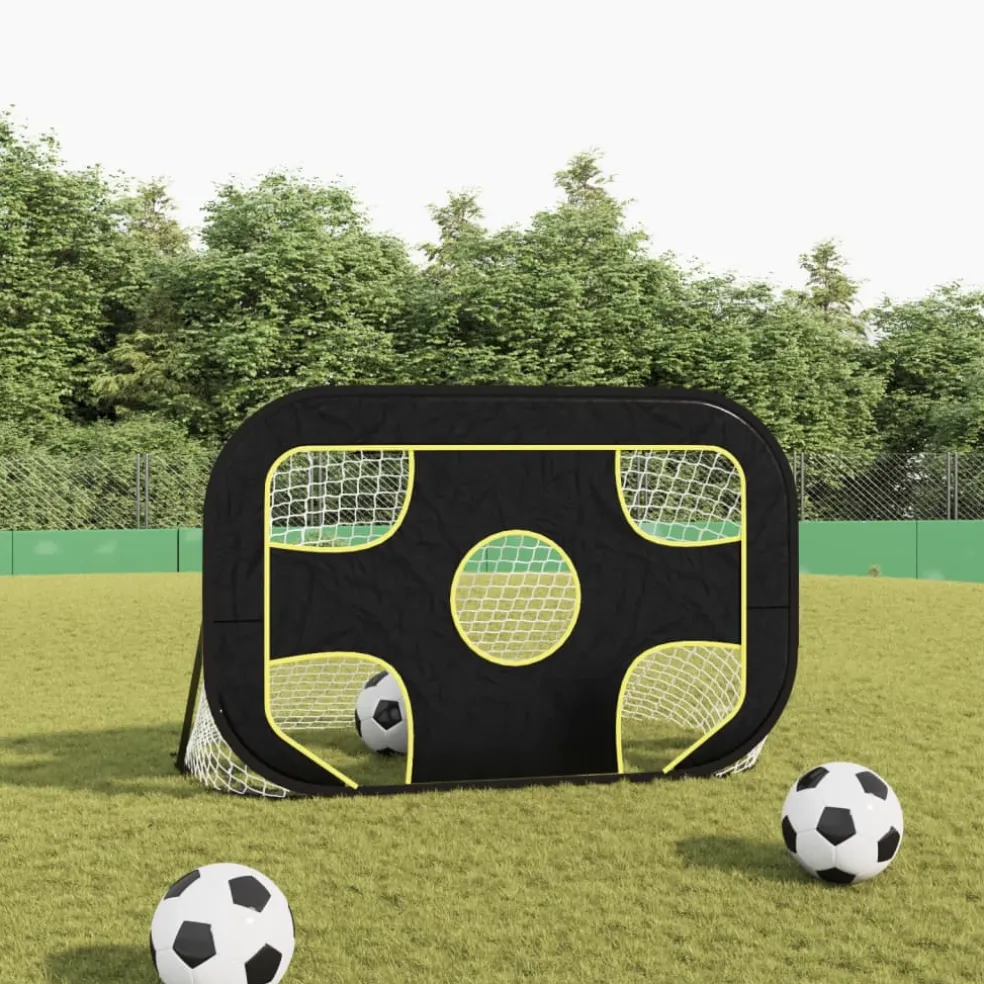 vidaXL Voetbaldoel met doelwit 120x80x80 cm polyester