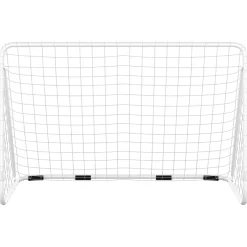 vidaXL Voetbaldoel met net 180x90x120 cm staal wit