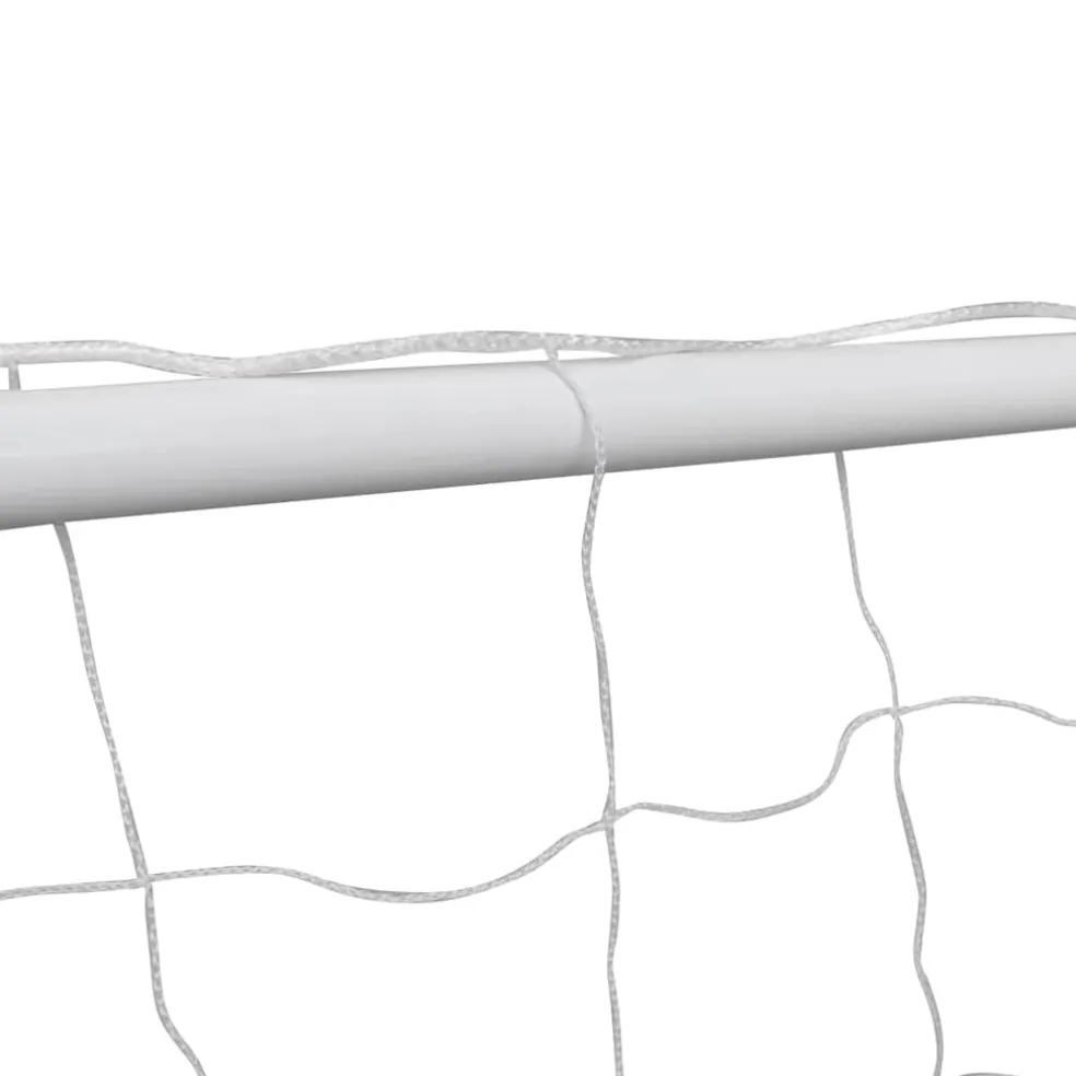 vidaXL Voetbaldoel met net 182x61x122 cm staal wit