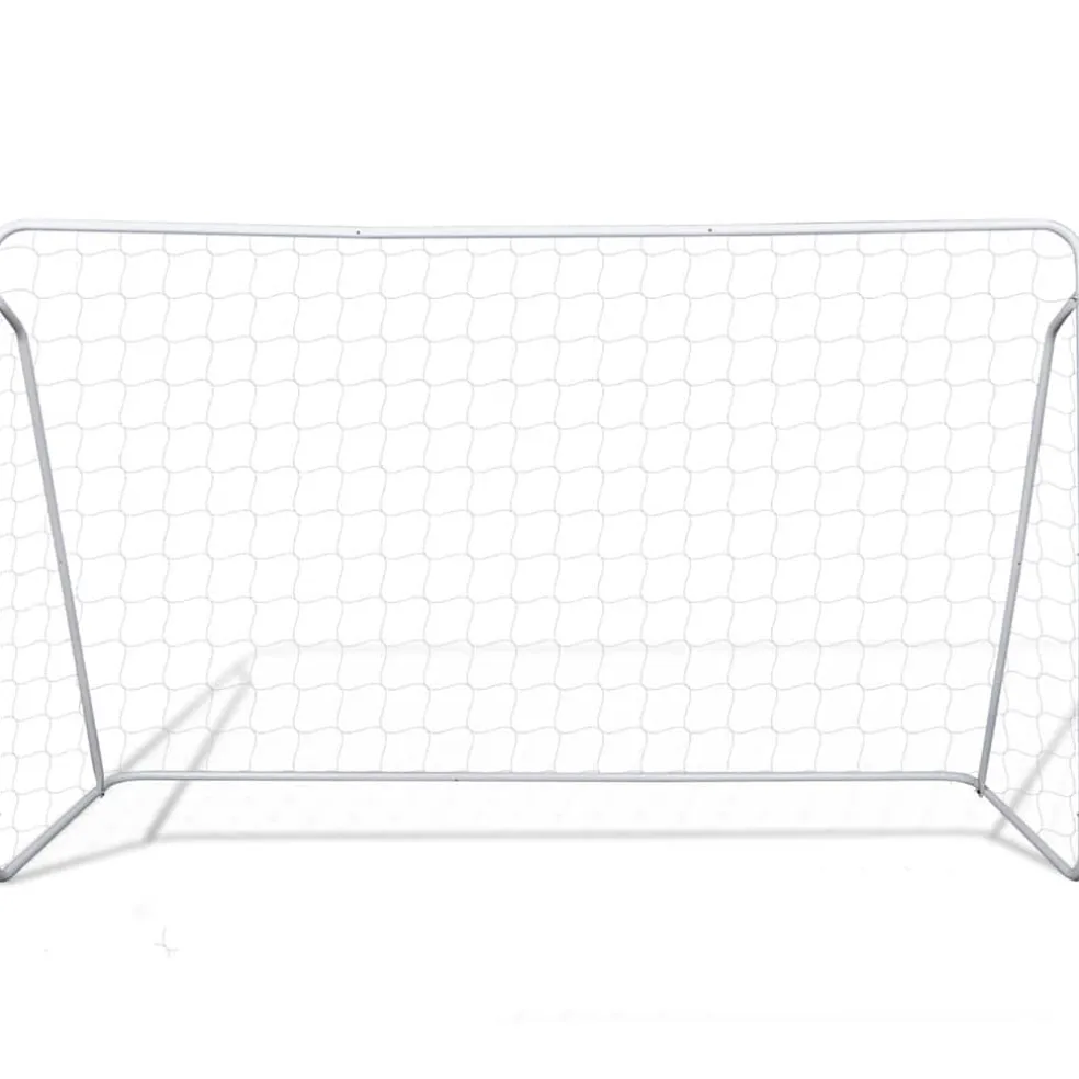 vidaXL Voetbaldoelset hoogwaardig 240x90x150 cm staal