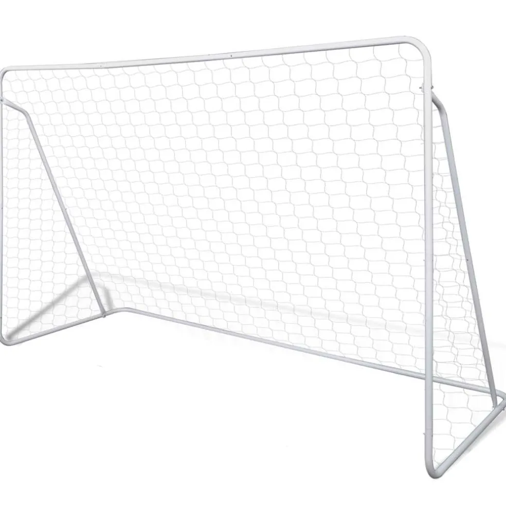 vidaXL Voetbaldoelset hoogwaardig 240x90x150 cm staal