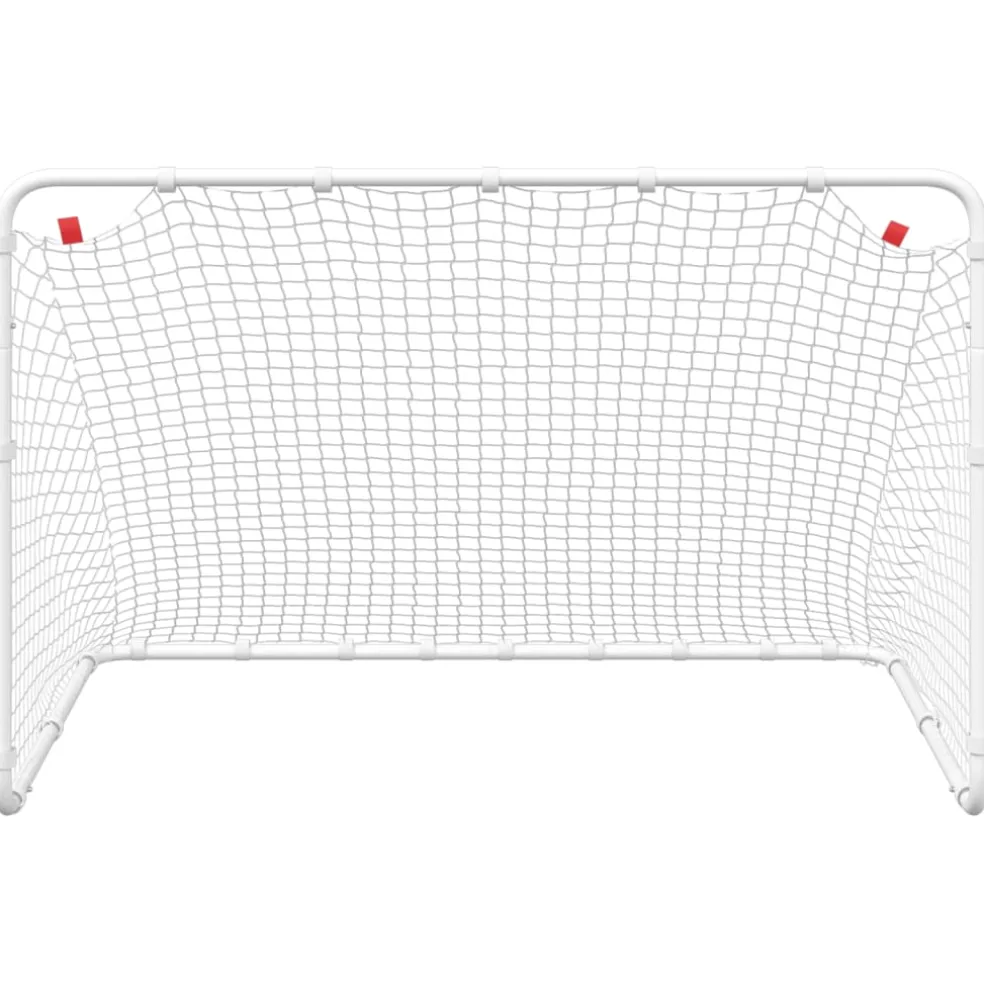vidaXL Voetbaldoel Wit 122x81x81 cm Staal
