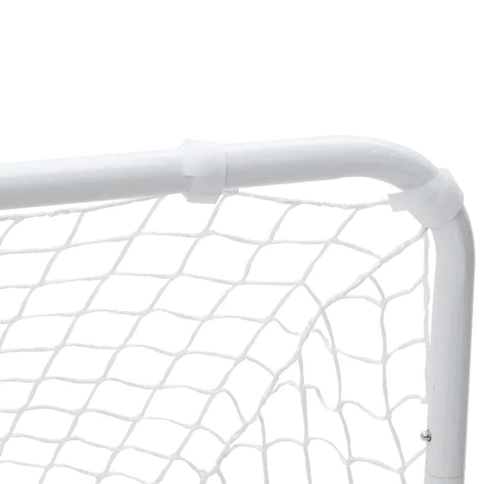 vidaXL Voetbaldoel Wit 122x81x81 cm Staal