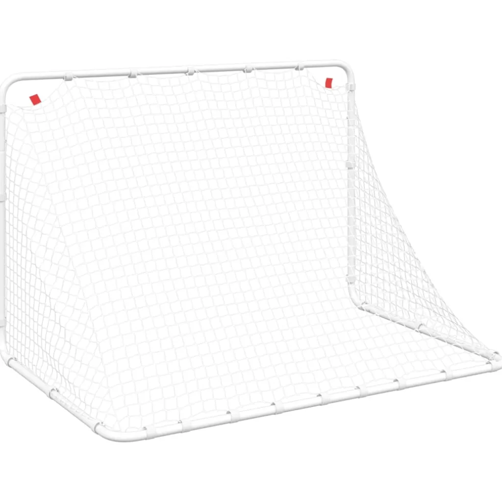 vidaXL Voetbaldoel Wit 122x81x81 cm Staal